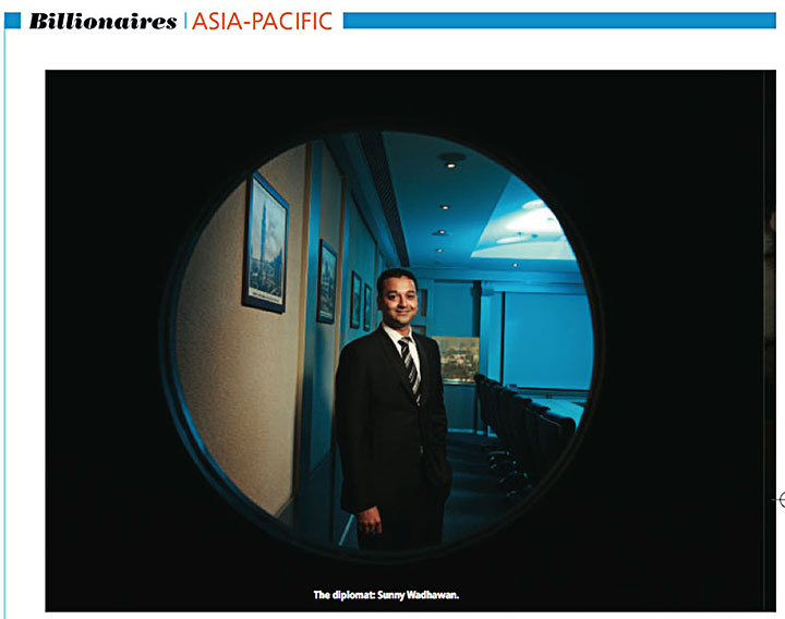  Published in Forbes Asia, Sunny wadhwan of Teh wWdhwan Group